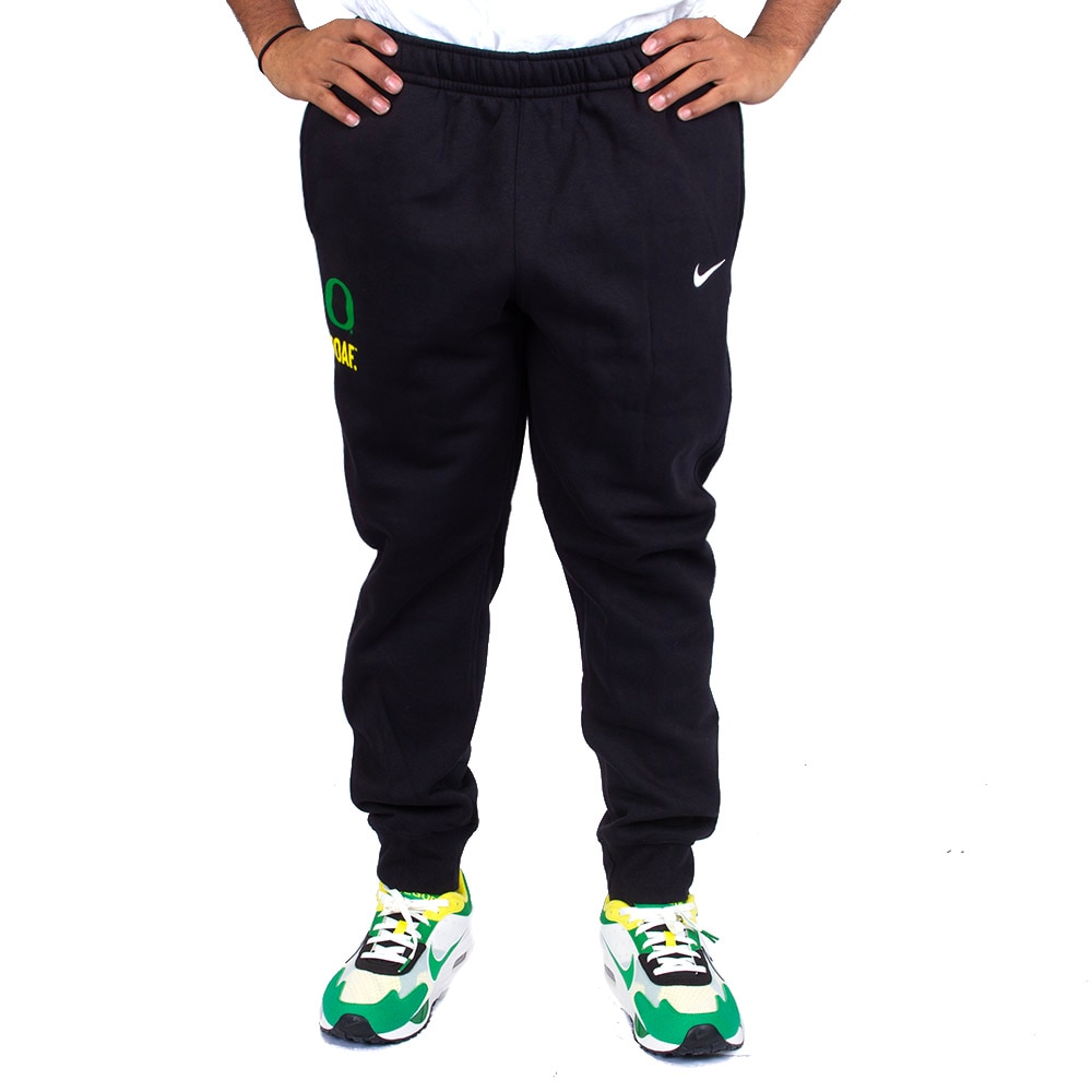 Classic Oregon O, Nike, Black, Pants, Cotton Blend, Men, Unisex, Ducks of a Feather, Fleece, Jogger, 915225